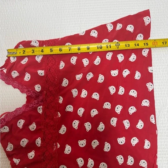 Red Bear Print Women's Sleepwear Set - Picture 4 of 6